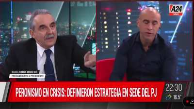 Guillermo Moreno se agarro fuerte con el ex pelado de Crónica por el plan de Milei