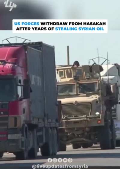U.S. forces are pulling out of Al-Hasakah and going toward Iraq