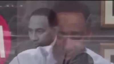 Live look at Stephen A Smith after the news that Shohei will be gracing the cover of MLB The Show 22