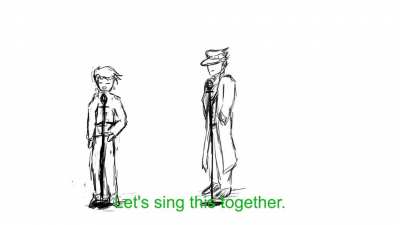 Just a silly animatic I made of Jotaro and Rohan('s voice actors) singing - sorry it's a bit long