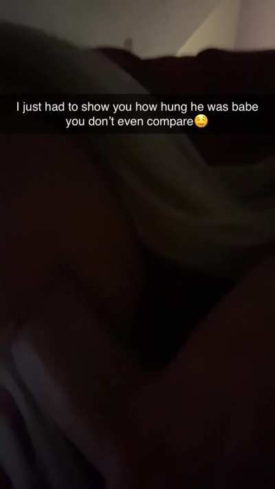 Making sure my bf knows my place on where I stand with his cock compared to hung cock🫣😏