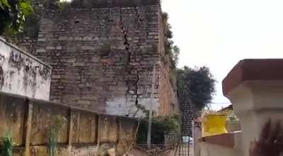 Fort wall collapses