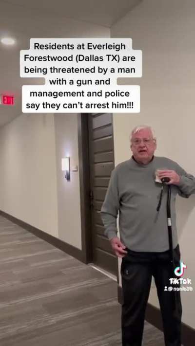 Altercation with the elderly in the hallway.