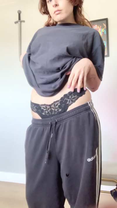 your bro reveals he&rsquo;s wearing pretty lingerie under his sloppy sweatpants, wwyd?