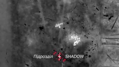 Russian soldier receives a significant leg injury by drone drop grenade, his nearby comrade appears to abandon him to his fate. Shadow of Ukraine Unit, Mariintka, January 2023.