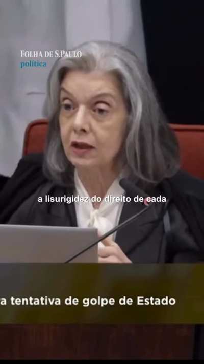 A ministra Cármen Lúcia fez uma intervenção durante o julgamento no STF (Supremo Tribunal Federal) de Jair Bolsonaro e outros sete réus e voltou a defender o processo eletrônico de votação