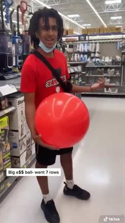 They are throwing things across the store and opening good and throwing it across the store
