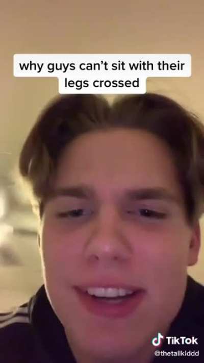 Why guys can&rsquo;t sit with crosses legs.