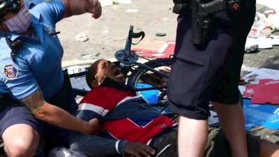 "I want you to get mad!" Powerful BLM protest footage backed by the Ghost of Tom Joad