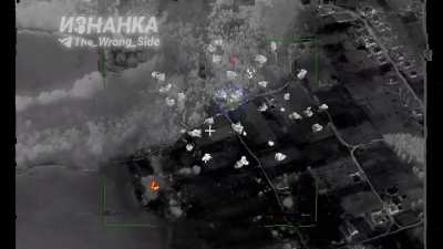 Russian cluster missile strike on a Ukrainian vehicle convoy in eastern Stets'kivka, Sumy Oblast