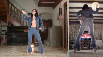 Dancing in flare pants feels so good