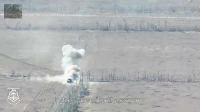 Footage of the destruction of the MaxxPro armored fighting vehicle of the Ukrainian Armed Forces in the Orekhov direction