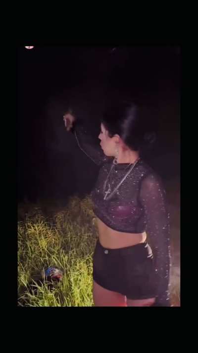 Risking her life