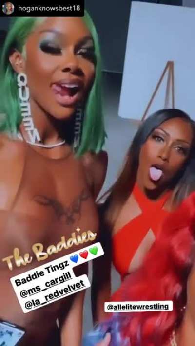 Laaaaawd!!! 😍❤️&zwj;🔥❤️&zwj;🔥 Kiera Hogan x Jade Cargill x Red Velvet