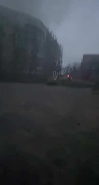 Creepy video from Dnipro. The voice says "citizens who cannot move around on their own, come to the window, wave your hands".