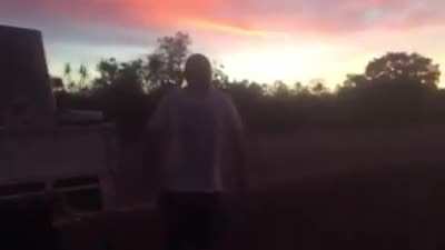 Man gets caught dumping rubbish.