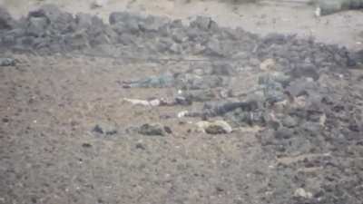 Opposition camera looks on as the remnants of an SAA infantry assault is engaged by rifle fire - 2015