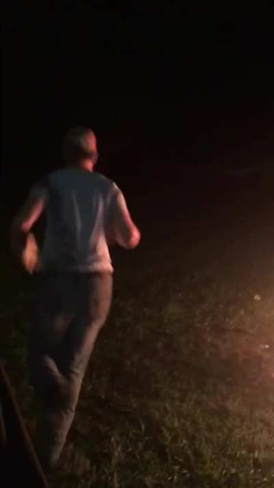 At least he was wearing gloves