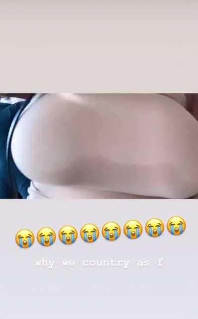Just posted this on her story 😭