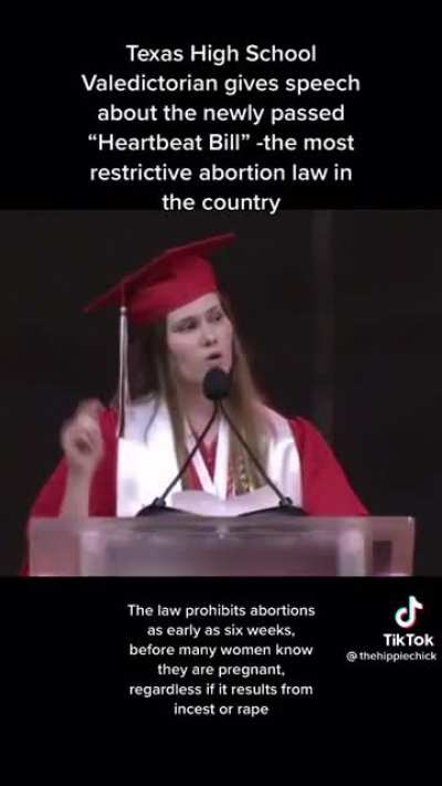 Texas High School valedictorian Paxton Smith switched out her approved speech to talk about abortion rights