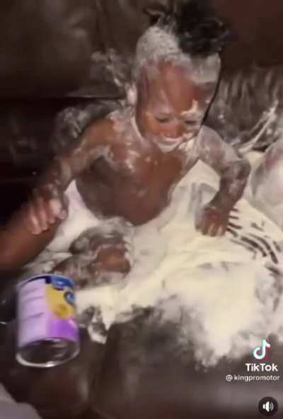 Baby and the powder..