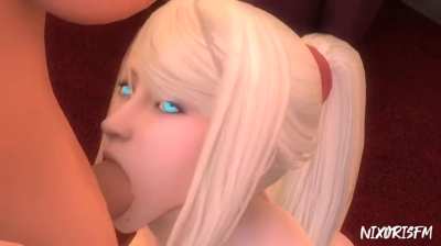 Samus sucking Blonde Futa Elizabeth (Nixori) [Bioshock &amp;amp; Metroid]