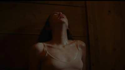 In the Sauna scene from the movie Kinds of kindness (July 2024)