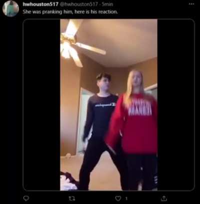 She pulled a prank on him