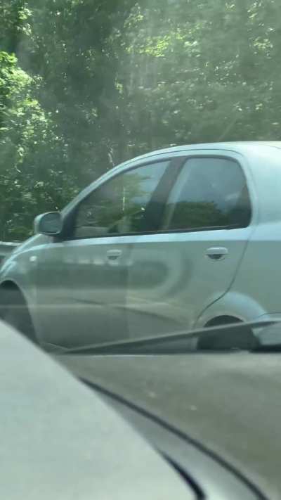 Chris spotted with kid in car
