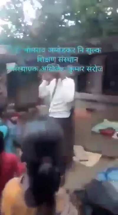Somewhere in UP,an Ambedkarite preacher teaching hundreds of little children:"If somebody asks, we are not Hindus.We are aboriginals.Hindus are dogs of Brahmins.Hindus are insane.We wont go to any temple.We are not dogs."