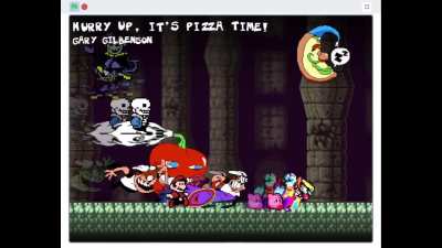 "It's Pizza Time!" but it keeps changing styles (a Scratch project made by me)