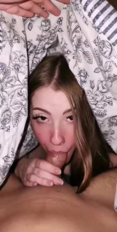 playing fort with the neighbour's daughter