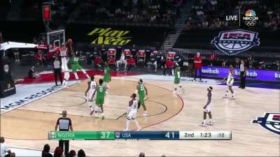 [Highlight] Precious Achiuwa absolutely rejects Kevin Durant's dunk attempt!