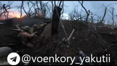 RU POV: GoPro Footage of Yakut Stormtrooper call sign "Mongol" leading his Unit on an assault on a UAF stronghold, for this feat he was awarded the "Order of Courage"