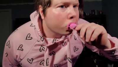 man is surprised to find that the pacifier he superglued to his mouth won't come off