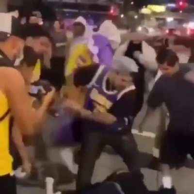 What do you expect yelling "Fuck Kobe" at Lakers fans