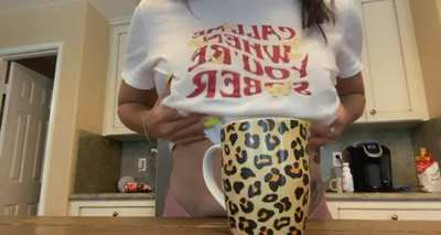 Would you rather have coffee in the morning or my titties dropping to wake you up.