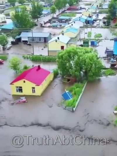 Two dams in China&rsquo;s inner Mongolia collapsed after heavy rain (July 19 2021)