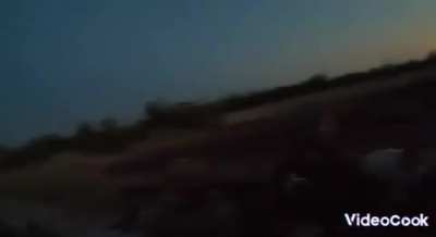 Russian soldiers close encounter with FPV drone