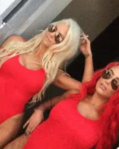 Maryse &amp;amp; Eva Marie in sexy Baywatch swimsuits