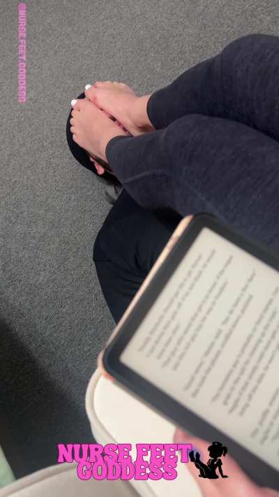 Reading while he stays where he belongs