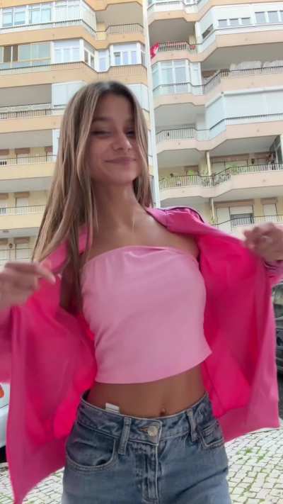 Tiny boobs flash moment