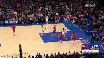 [Highlight] Embiid with a fadeaway triple from the corner for 20 points in the 1st