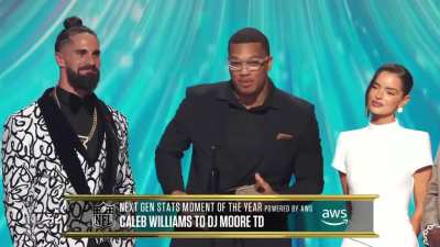 Caleb to DJ's game winner to beat the Packers wins Moment of the Year