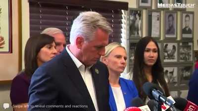Another angle where you can see journalist forcibly removed because he asked Kevin McCarthy why he was against the Jan 6 Commission