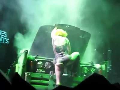 How she got that amazing fat ass stuffed into this outfit without a severe wardrobe malfunction is beyond me.