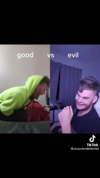 2 sides of man