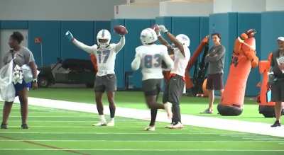Tua, Albert Wilson, Preston Williams, and Jaylen Waddle with the vibes