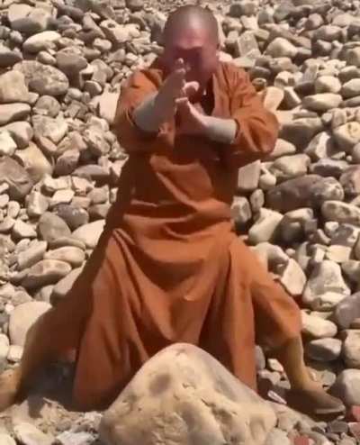 Monk Destroying Stone&rsquo;s With His Fingers