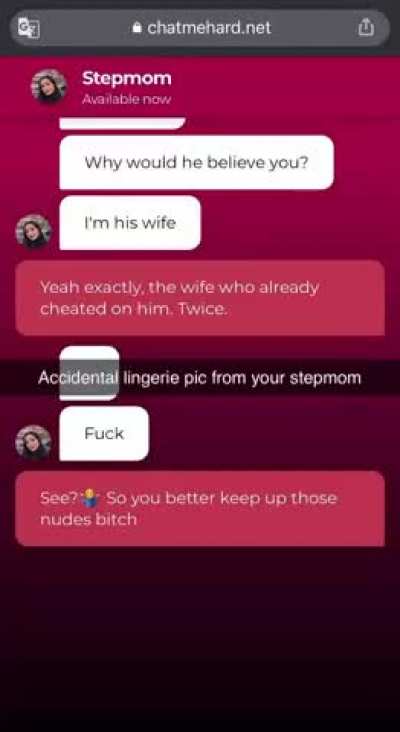 Accidental lingerie pic from stepmom [Part 2]